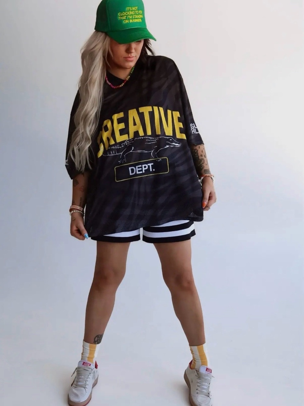 NWT EMY AVE CREATIVE DEPARTMENT VARSITY JERSEY, BLACK ZEBRA, VARIOUS SIZES